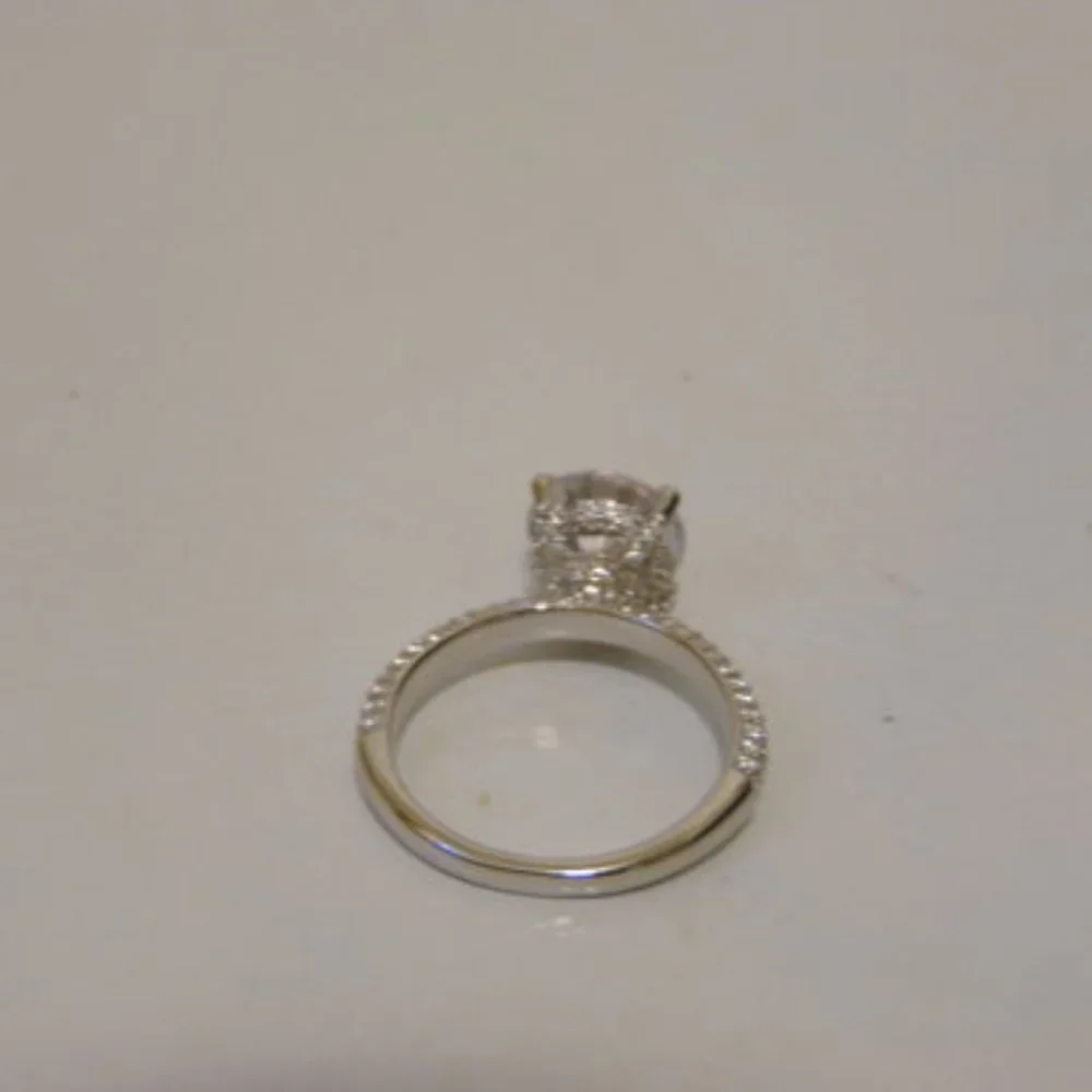 Diamonique 4.65ctw Sterling Silver Engagement Ring Size 10